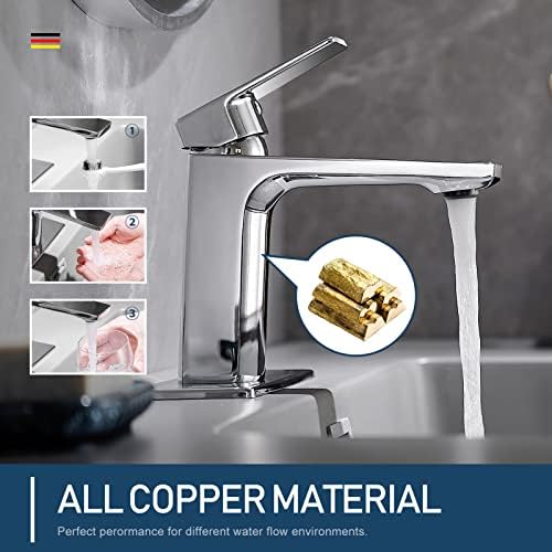 Modern Chrome Single-Handle Bathroom Faucet