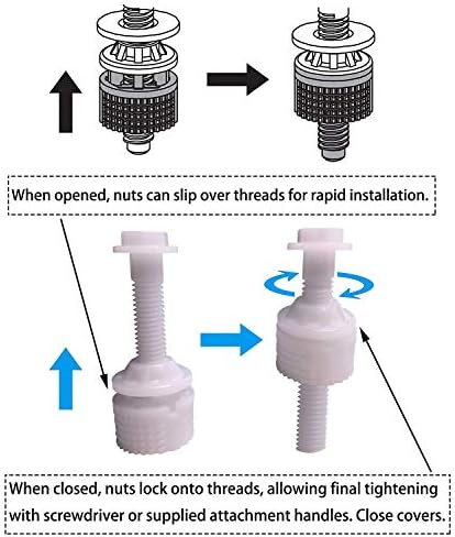 Hibbent Universal Toilet Seat Hinge Bolt Screw