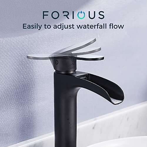 FORIOUS Black Brass Vessel Sink Faucet