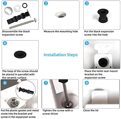 Quick-Install Universal Toilet Seat Hinges for Home Use