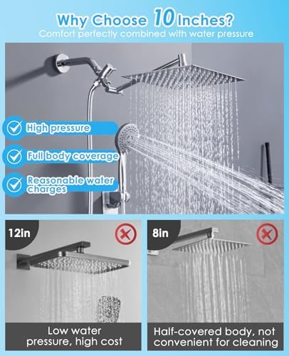 10-inch Rainfall Shower Combo