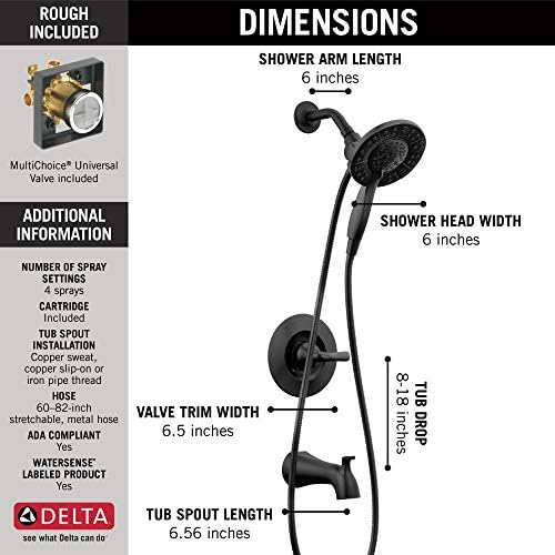 Delta Faucet Arvo 14 Series Luxury Dual-Mode Shower System for Home