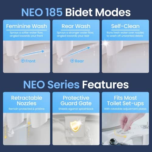 LUXE Bidet NEO 185 Self-Cleaning Dual nozzle Non-Electric