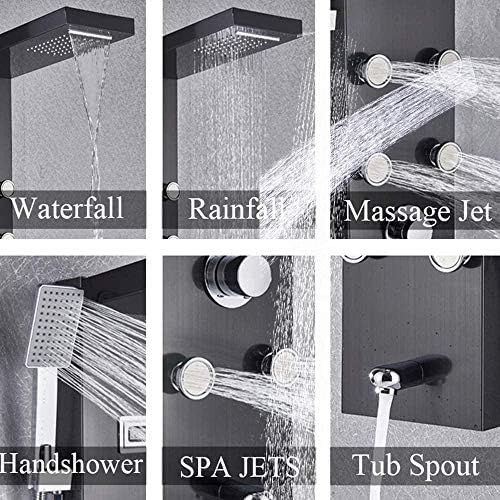 Stainless Steel Massage Shower with 6 massage nozzles