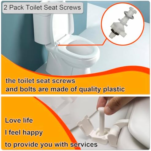 Easy Toilet Seat Replacement - Durable Plastic Parts for Long Lasting Use