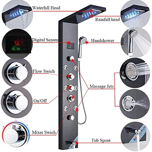 Stylish LED Light Bathroom Shower