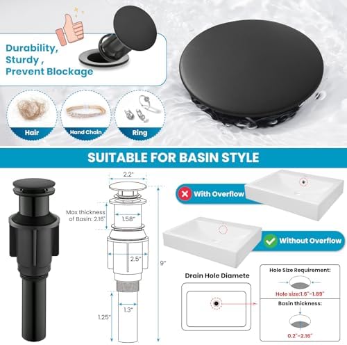 Gotonovo Tall Bathroom Faucet