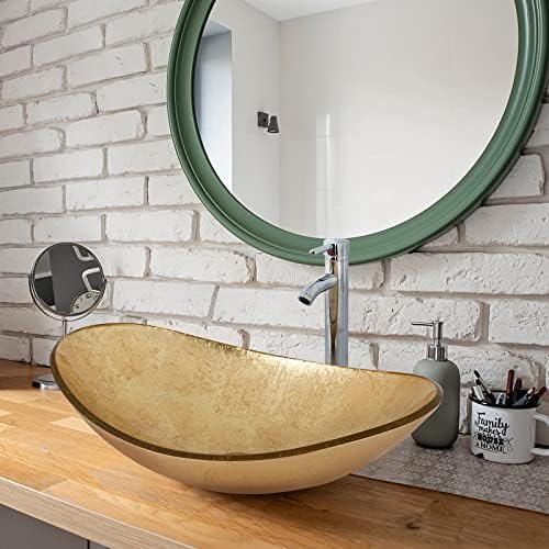 YORLITE Boat Shape Gold Bathroom Sink
