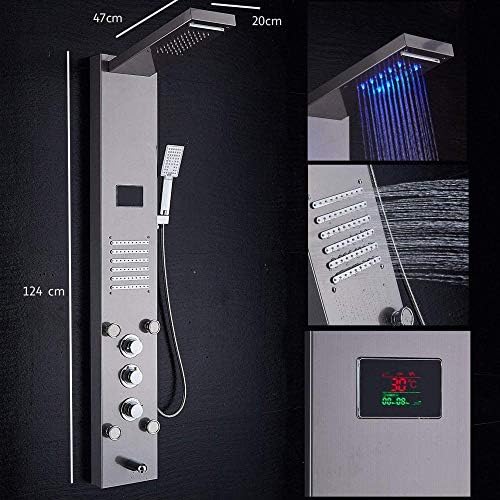 Luxury stainless steel massage shower system for a radiant bathroom experience