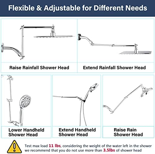 PDPBath 16 Chrome Extend Shower Arm