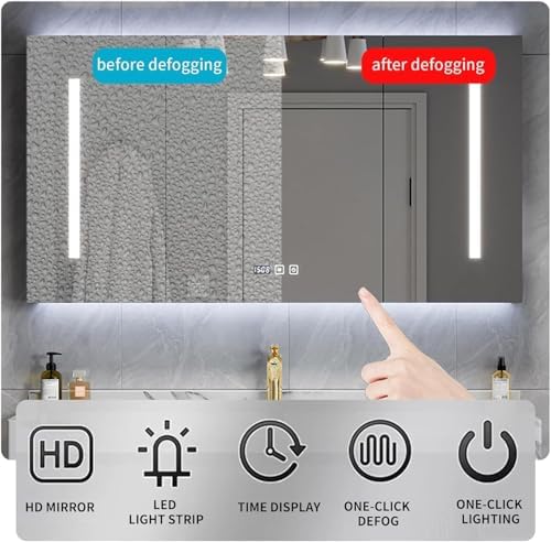 Double Sink Vanity with Smart LED Mirror