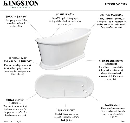 Luxury Bath in Gloss White
