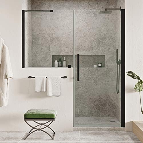 Endless Frameless Shower Door Black