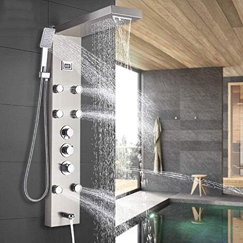 Huin Waterfall Shower System with Massage Jets and Spray