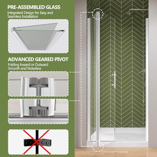 GETPRO Bifold Shower Door