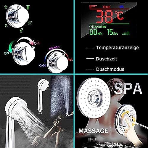 LED Stainless Steel Showers Shark Tank Black