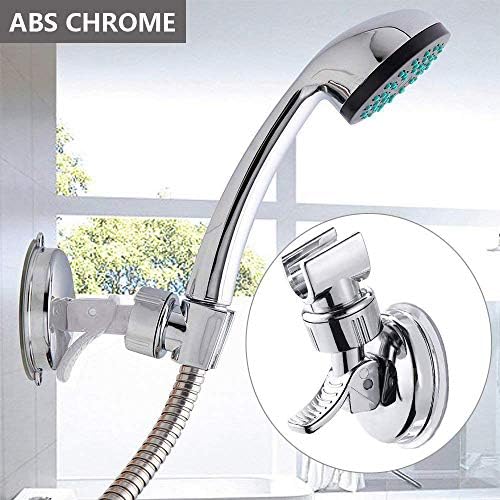 Adjustable Suction Cup Showers Holder Silver-1 Bathroom Bracket