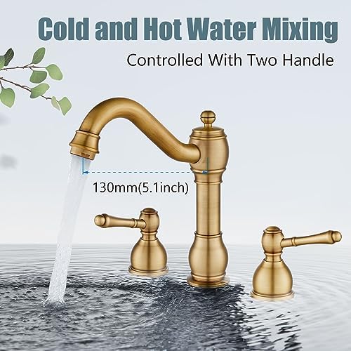 Aolemi Antique Brass Bathroom Sink Faucet