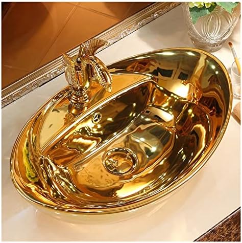 Stylish Golden Vessel Sink for Bathroom or Kitchen