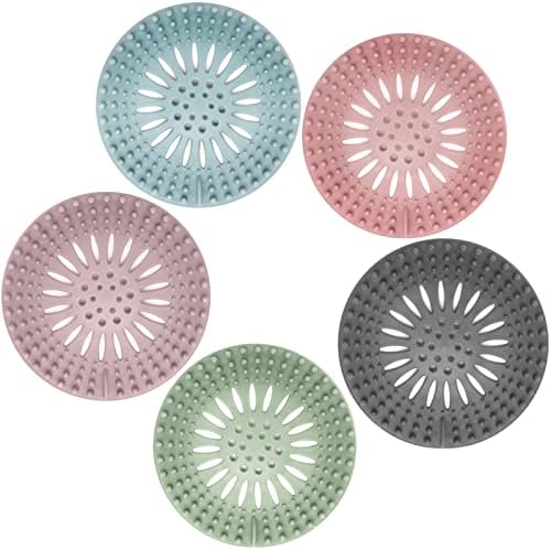 Bath Stripe Hair Catcher Durable 5-Piece Set
