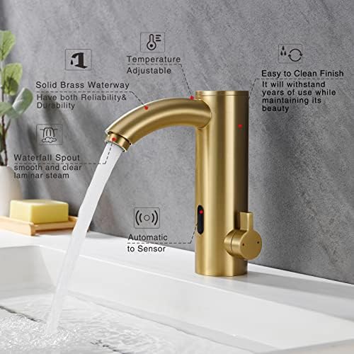 Luxury Touchless Bathroom Faucet with Temperature Control