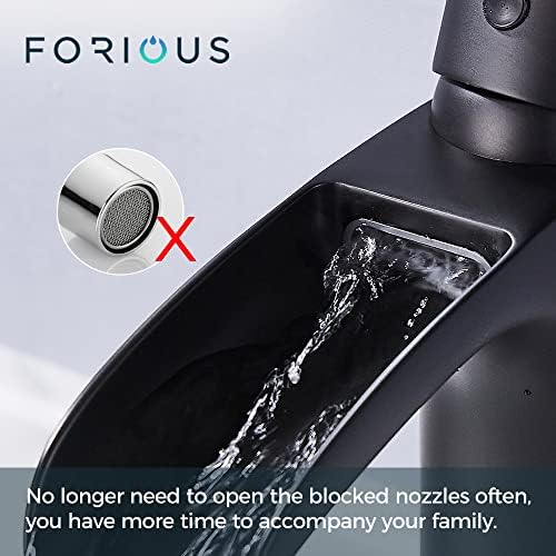 FORIOUS Black Brass Vessel Sink Faucet