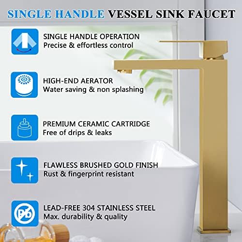 Stylish Tall Vessel Sink Faucet
