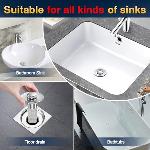 Pro-Guardian bathroom sink drain strainer with removable stainless steel hair catcher