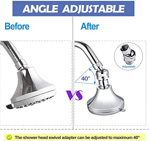 YDmeet Adjustable Swivel Ball Shower Head Adapter Brass Connector