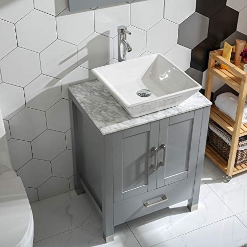24 Gray Bathroom Vanity with Sink Combo