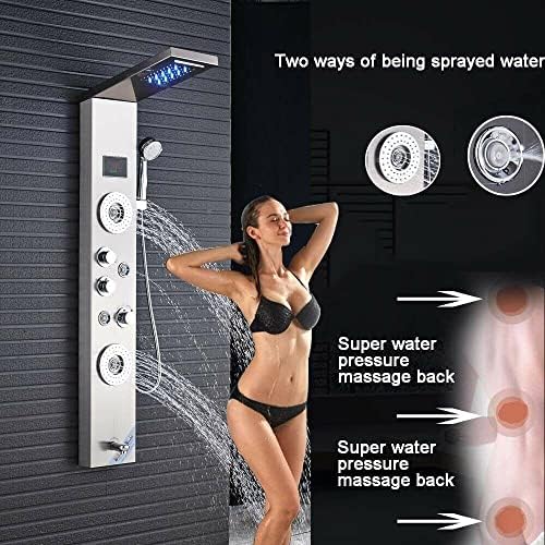Stainless Steel Shower Panel Tower System with Hydrostatic Massage
