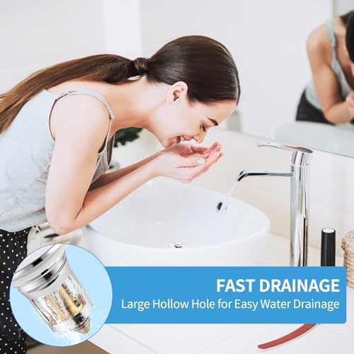 2-Pack Sink Stopper with Hair Strainer for US