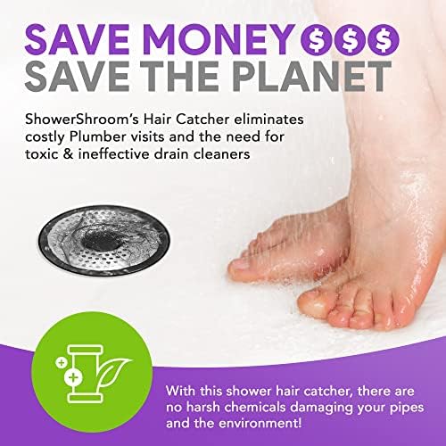 ShowerShroom SHSULT755 Ultra Revolutionary Stainless Steel Drain Protector