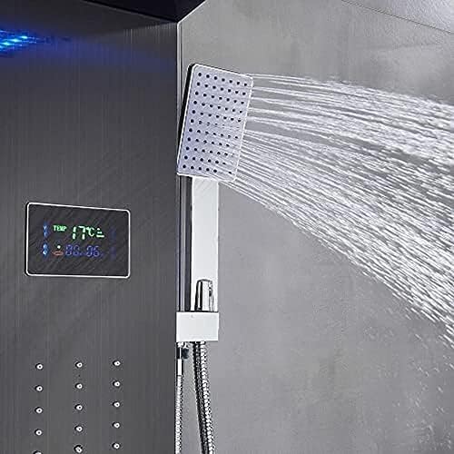 Sprinkling LED Waterfall shower body with massage jets rain-like water effect