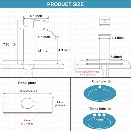 Midanya Bathroom Sink Faucet