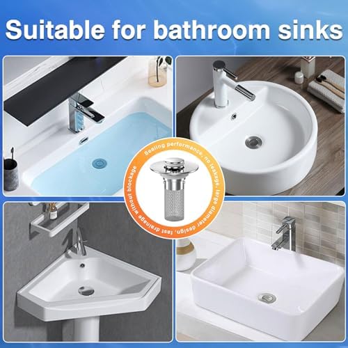 Ergonomic Design Bath Sink Drain Strainer by TopmeiUP