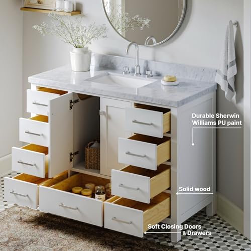 High-Quality Cambridge 49 White Bathroom Vanity