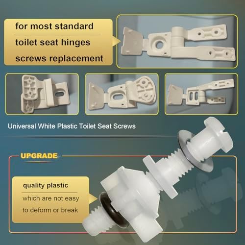 Easy Toilet Seat Replacement - Durable Plastic Parts for Long Lasting Use