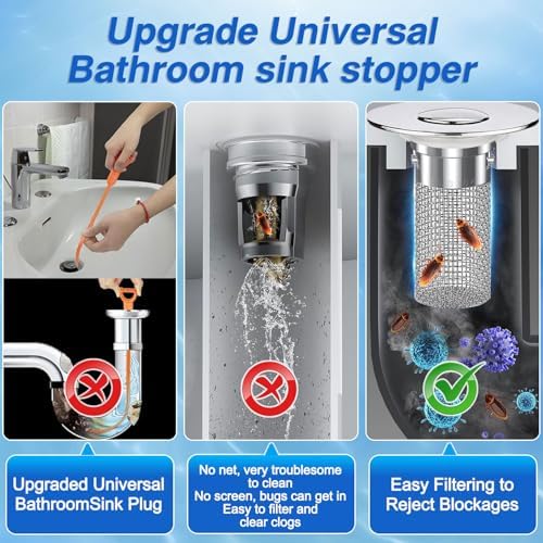 Ergonomic Design Bath Sink Drain Strainer by TopmeiUP