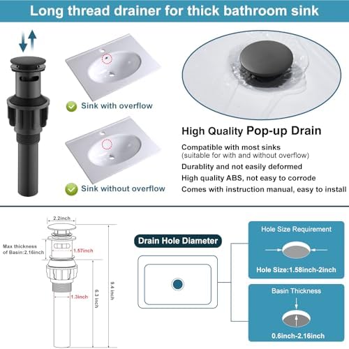 Midanya 1-Hole Stainless Steel Touch-On Faucet with Cover Plate