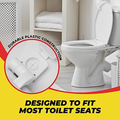 Secure Your Toilet Seat White Plastic Hinge Replacement Set