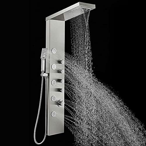 Stainless Steel Shower Panel Tower System with Rain massage Function