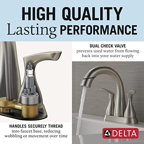 Delta Faucet Broadmoor Pull Down Bathroom Faucet with Magnetic Docking Lifetime Warranty