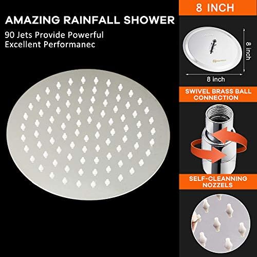 Stylish 8-Inch Chrome Rain Shower