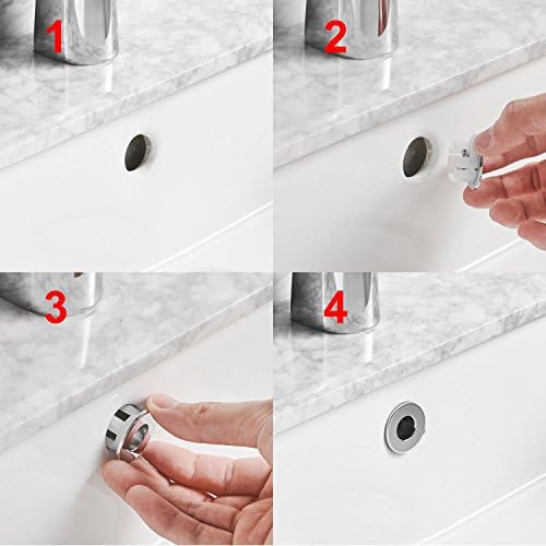 BWE Chrome Sink Basin Trim Overflow Cover