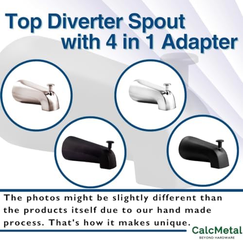 CalcMetal Universal 4-in-1 Diverter Tub Faucet