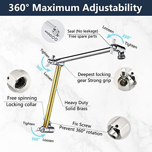 PDPBath 16 Chrome Extend Shower Arm