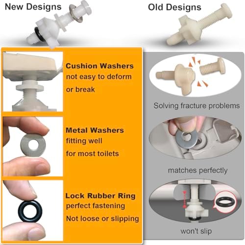 Easy Toilet Seat Replacement - Durable Plastic Parts for Long Lasting Use