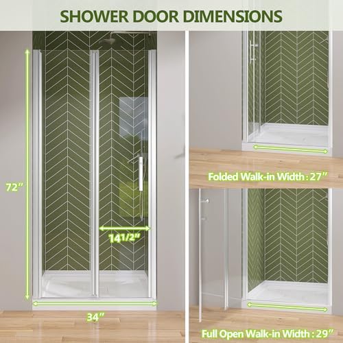 GETPRO Bifold Shower Door