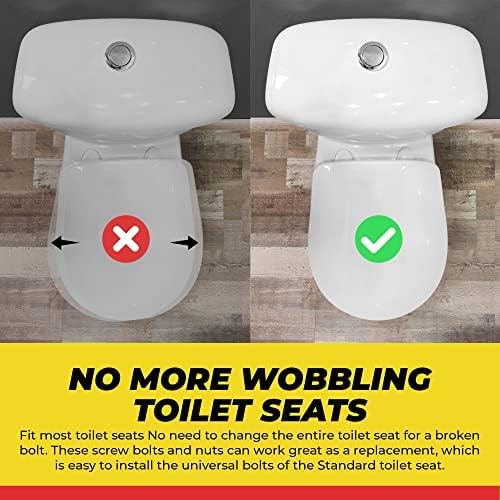 Top Mount Toilet Seat Hinge Bolts White